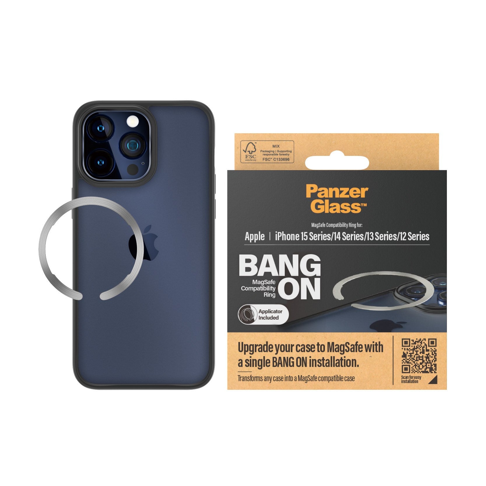 PanzerGlass® Bang On MagSafe Kompatibilitätsring iPhone 16 | 15 | 14 | 13 | 12